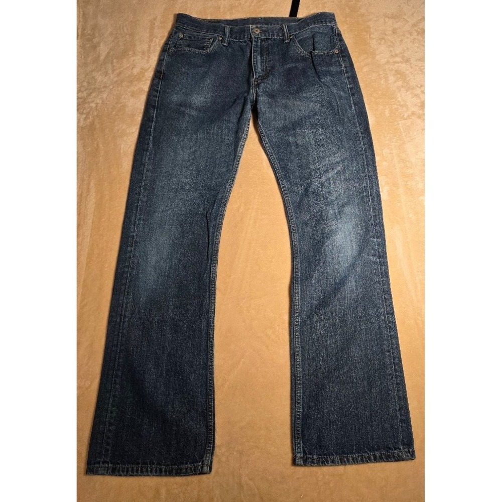 Levis 527 Slim Bootcut Jeans Mens 36x36 Blue Denim Faded M/Wash 1286
